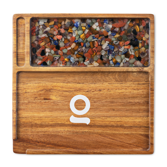 Ongrok Acacia Wood Rolling Tray (9.5" x 9.5")